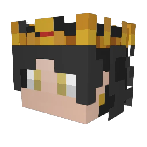FUSION_ZM Minecraft avatar head, 3D render