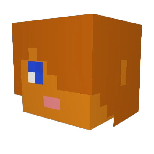 FUTABOY Minecraft avatar head, 3D render
