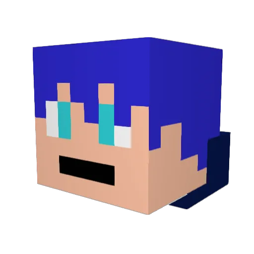 FUTAHANA Minecraft avatar head, 3D render