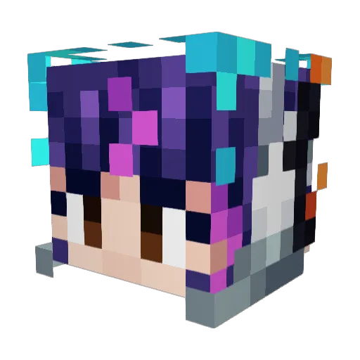 FUTARIISAN Minecraft avatar head, 3D render