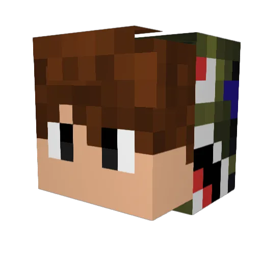 FUTURE876 Minecraft avatar head, 3D render