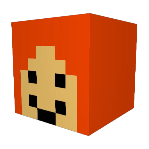 FUTURODON08 Minecraft avatar head, 3D render