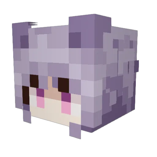FUWEN_29 Minecraft avatar head, 3D render