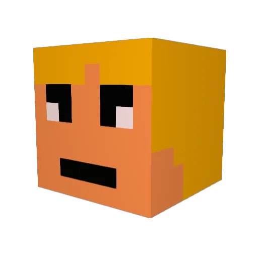 FUZZSTA Minecraft avatar head, 3D render