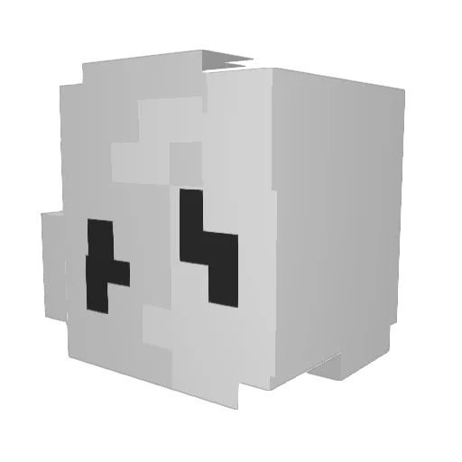 FUntach Minecraft avatar head, 3D render