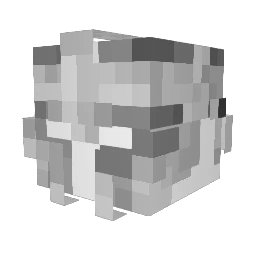 FVSJ Minecraft avatar head, 3D render