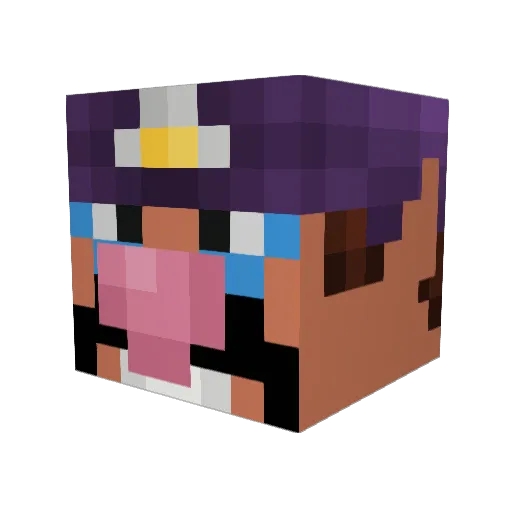 FWAAH Minecraft avatar head, 3D render