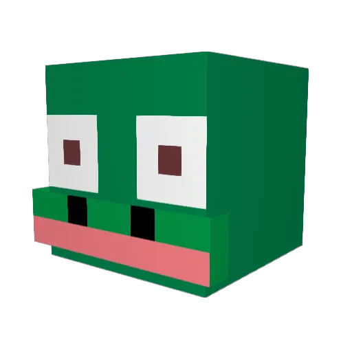 FWAston Minecraft avatar head, 3D render