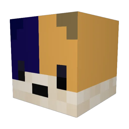 FXB0BO Minecraft avatar head, 3D render