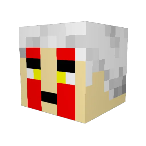 FXCF Minecraft avatar head, 3D render