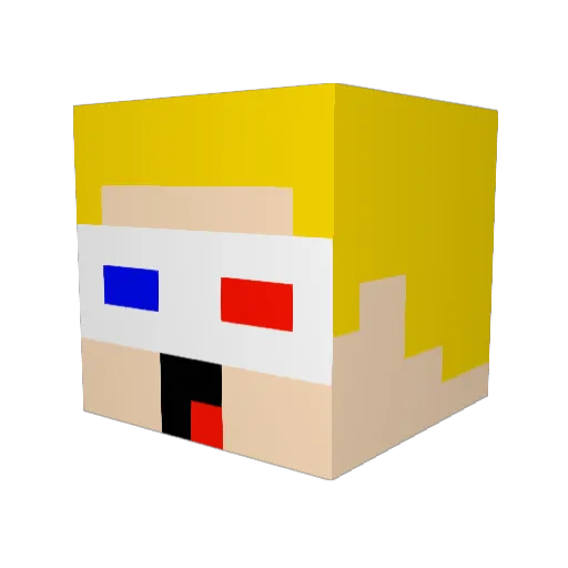 FXmcFX Minecraft avatar head, 3D render