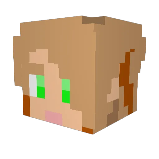 FXwarlord Minecraft avatar head, 3D render