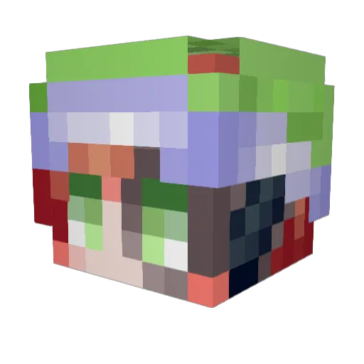 FYLEN Minecraft avatar head, 3D render