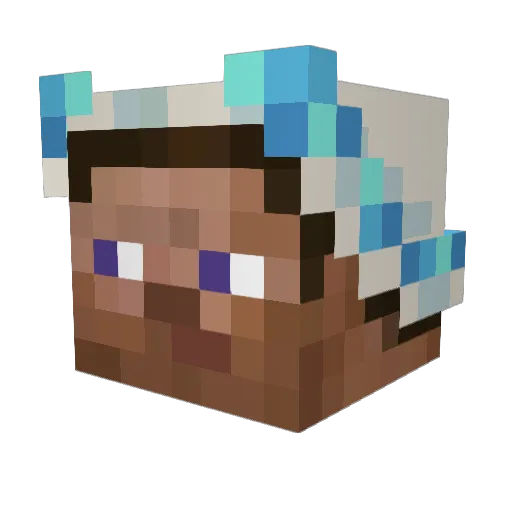 FYPlaceholder Minecraft avatar head, 3D render