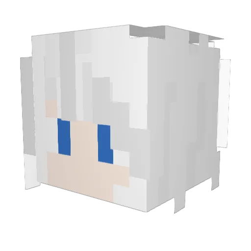 FYXing Minecraft avatar head, 3D render