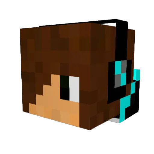FZQKhaos Minecraft avatar head, 3D render