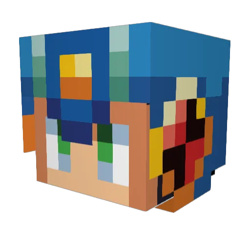 FZRE Minecraft avatar head, 3D render
