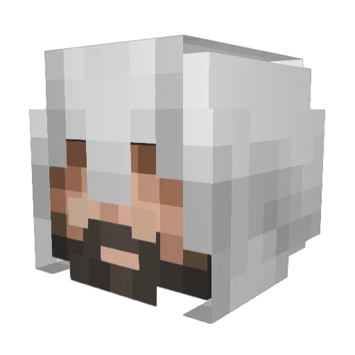 F_007 Minecraft avatar head, 3D render