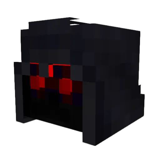 F_A_N_T_O_M Minecraft avatar head, 3D render
