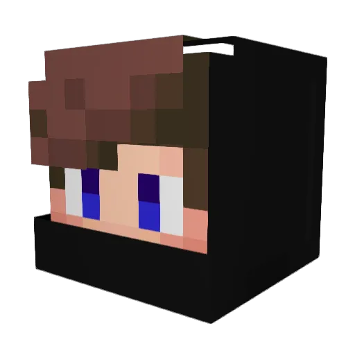 F_Foggy Minecraft avatar head, 3D render