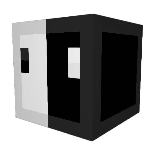 F_HD Minecraft avatar head, 3D render