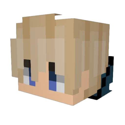 F_Kpilot08 Minecraft avatar head, 3D render