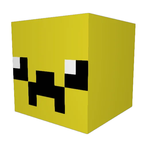 F_LUID Minecraft avatar head, 3D render