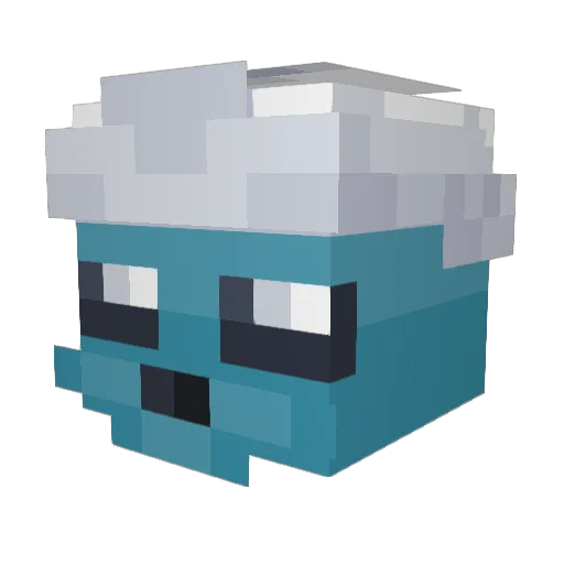 F_M_J_B Minecraft avatar head, 3D render