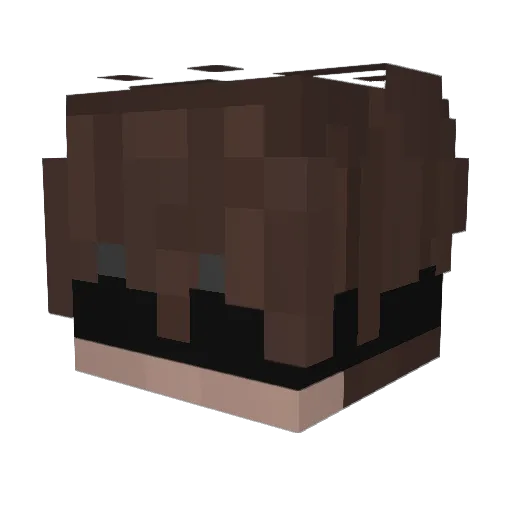 F_McOG Minecraft avatar head, 3D render