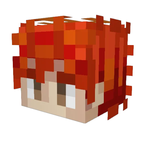 F_Morej Minecraft avatar head, 3D render