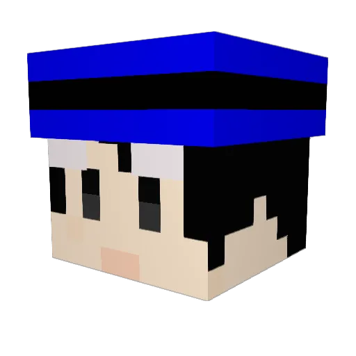 F_YU Minecraft avatar head, 3D render