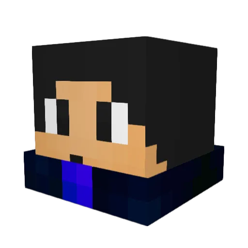 F_bosha Minecraft avatar head, 3D render