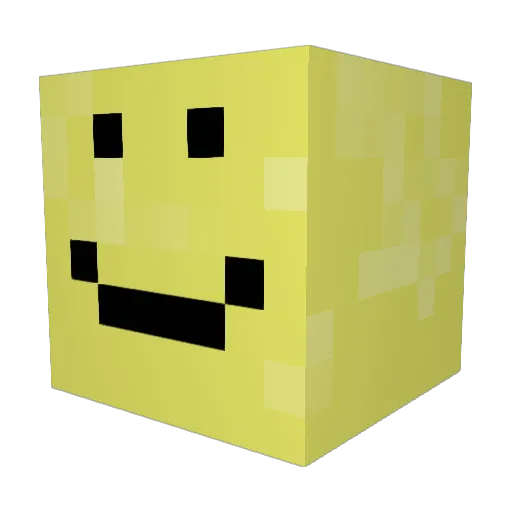 F_extra Minecraft avatar head, 3D render
