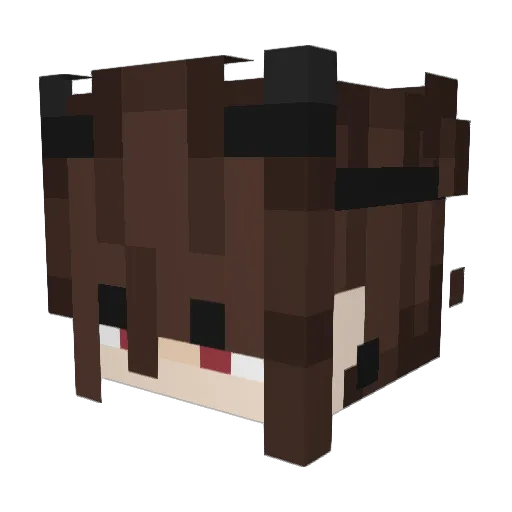 F_in_den_Chat Minecraft avatar head, 3D render