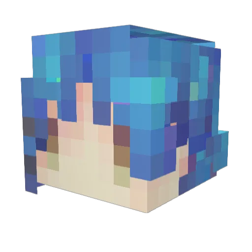 F_nostos Minecraft avatar head, 3D render