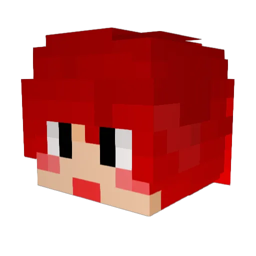 F_reder Minecraft avatar head, 3D render