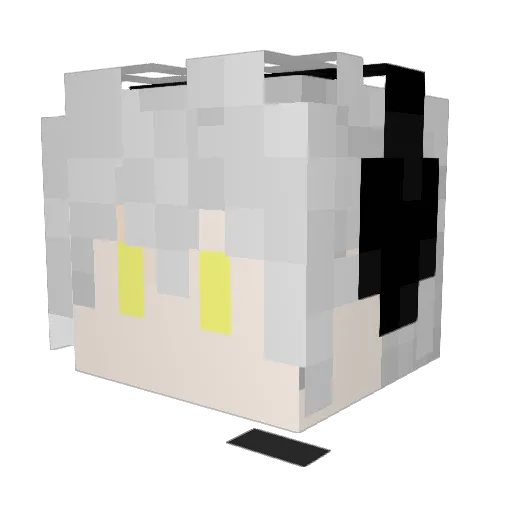 F_uko Minecraft avatar head, 3D render