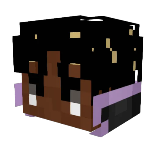 F_xnn Minecraft avatar head, 3D render