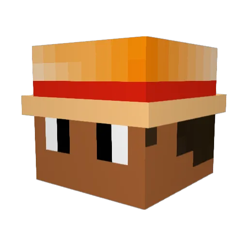 Fa1vr Minecraft avatar head, 3D render