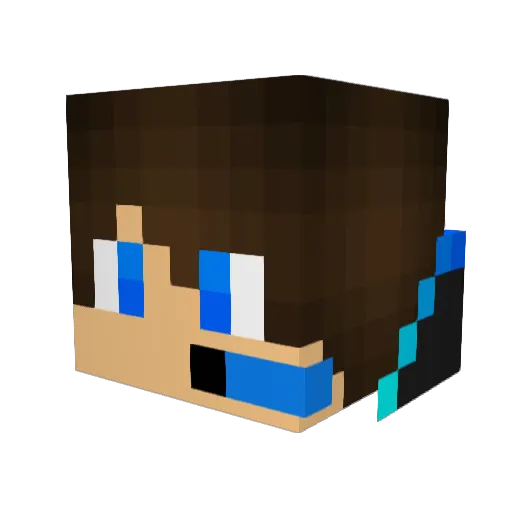 Fa3rrix Minecraft avatar head, 3D render