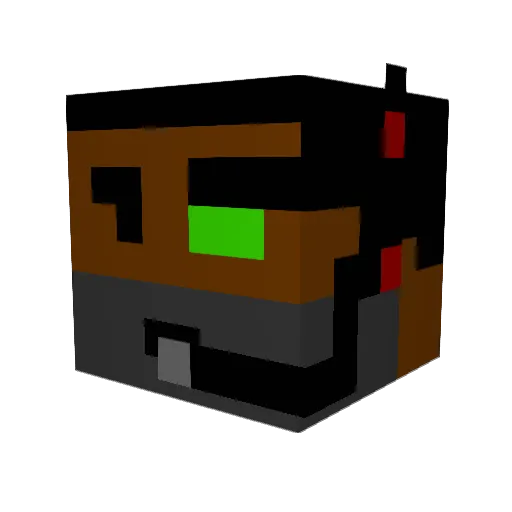 FaBlackstorm Minecraft avatar head, 3D render