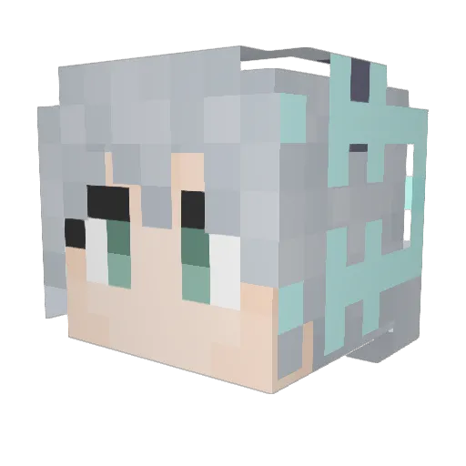 FaBulousbig Minecraft avatar head, 3D render