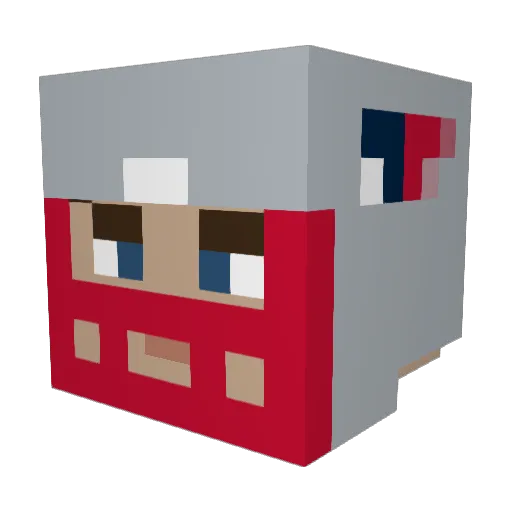 FaDe_FLIX Minecraft avatar head, 3D render