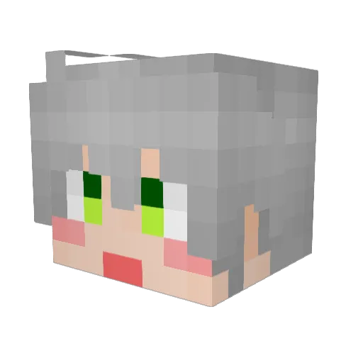 FaFabiubiu Minecraft avatar head, 3D render