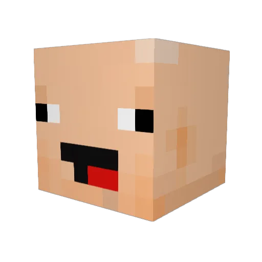 FaLik8 Minecraft avatar head, 3D render
