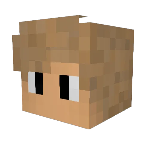 FaLoxXxX Minecraft avatar head, 3D render