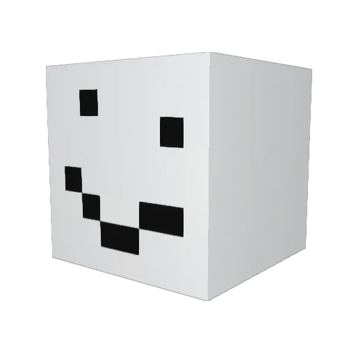 FaN412 Minecraft avatar head, 3D render