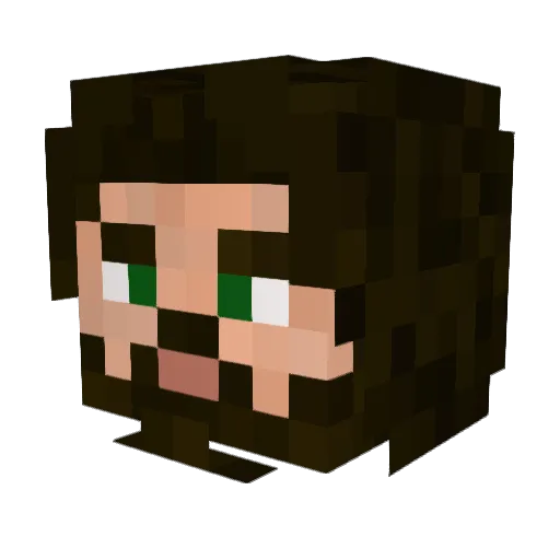 FaNtA_Minecraft Minecraft avatar head, 3D render