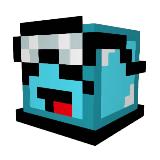 FaNtosYT Minecraft avatar head, 3D render
