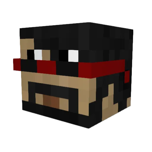 FaQGueer Minecraft avatar head, 3D render
